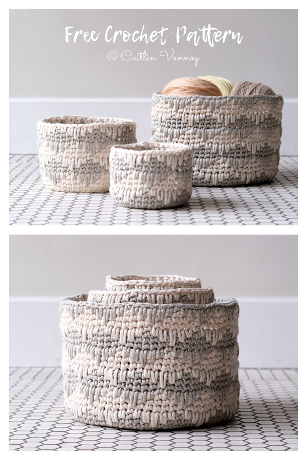 Willoughby Nesting Bins Free Crochet Patterns