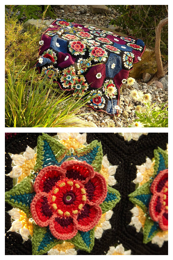 Frida's Flowers Blanket Free Crochet Pattern