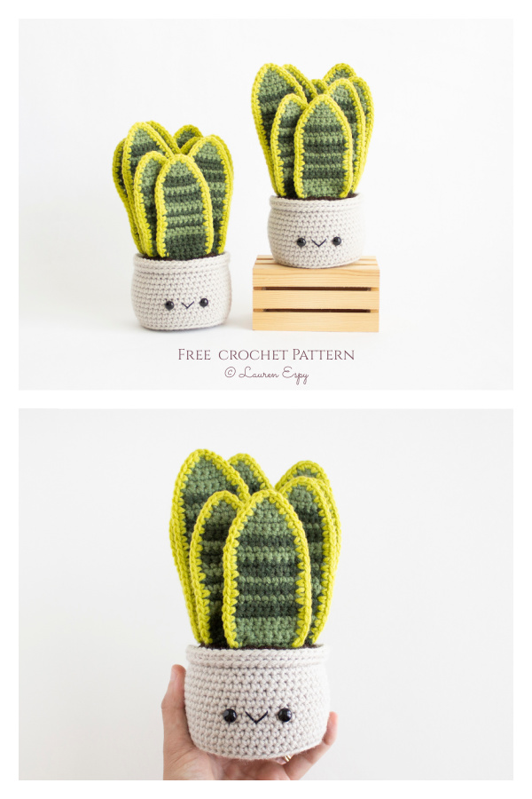Amigurumi Snake Plant Free Crochet Patterns