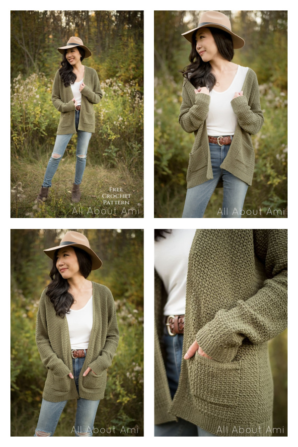 Olivewood Cardigan Free Crochet Pattern