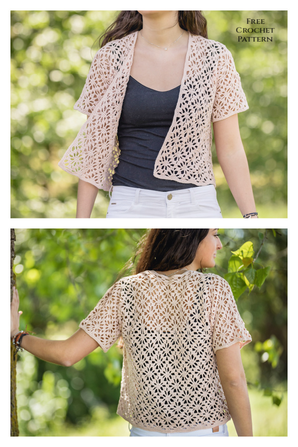 Rosal Summer Lace Cardigan Free Crochet Pattern