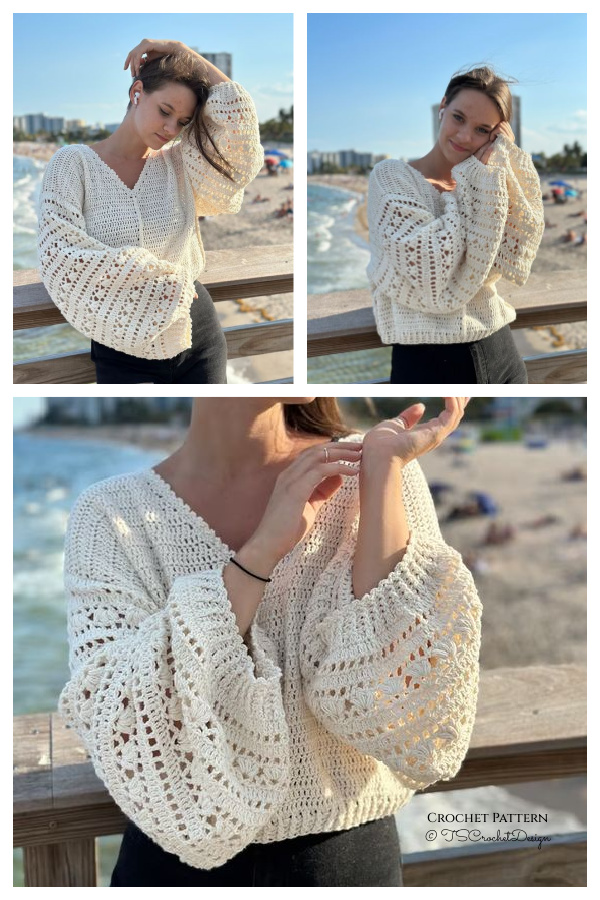 Vintage Lace Sweater Crochet Pattern