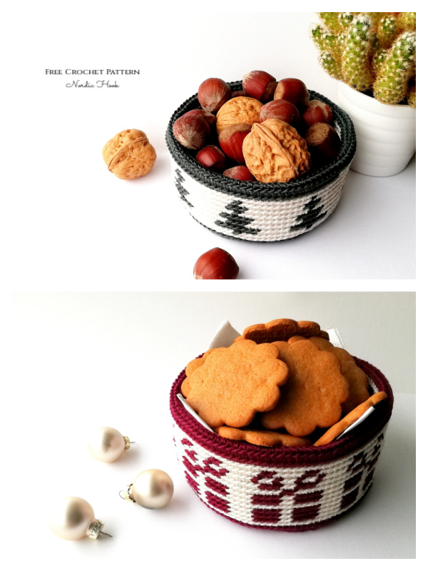 Christmas Basket Free Crochet Patterns