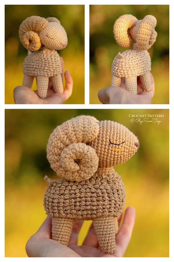 Ram Christmas Sheep&nbsp;Crochet Pattern