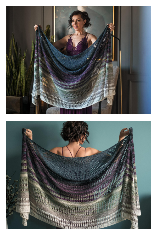 Aurora Shawl Free Crochet Pattern
