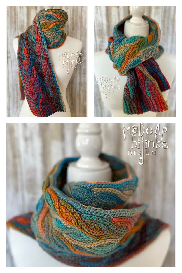Autumn Buds Scarf Crochet Pattern