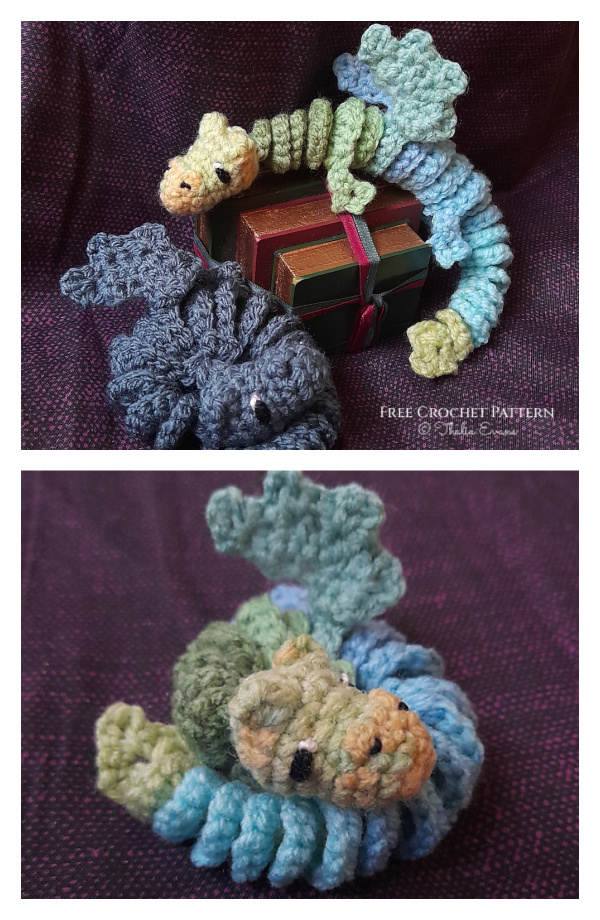 Fun Worry Wyrm dragon Free Crochet Pattern