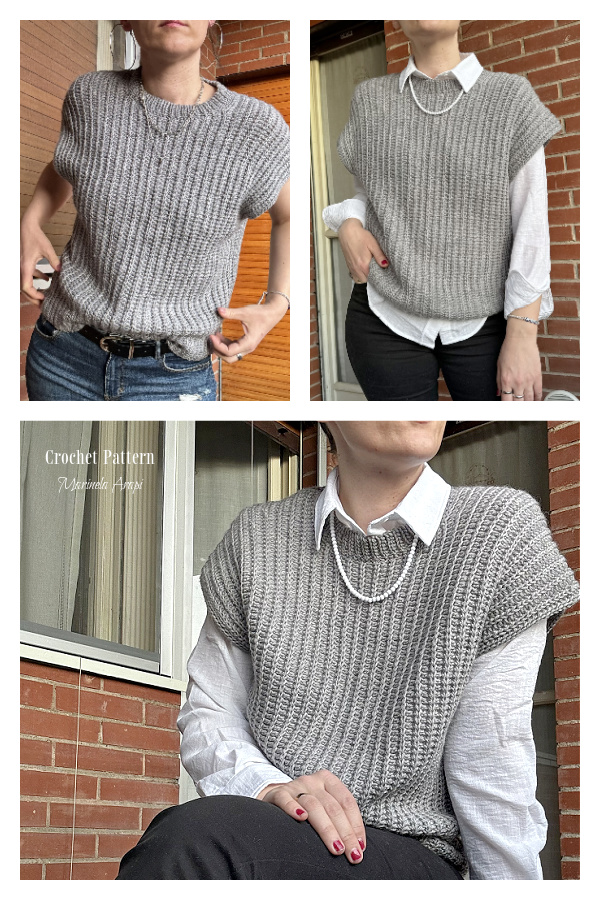 Aurora Slipover Vest Crochet Pattern