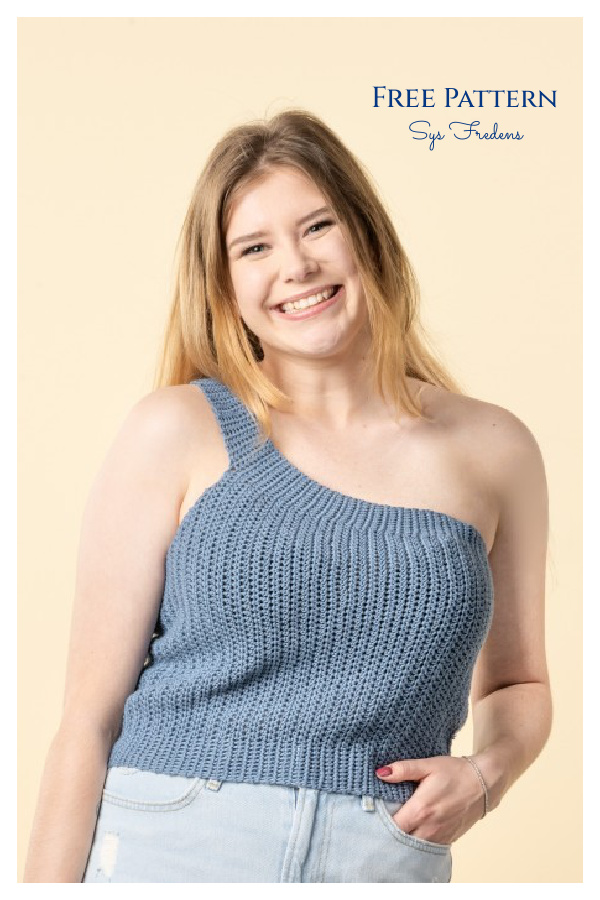 Ellie One Shoulder Summer Top Free Crochet Pattern