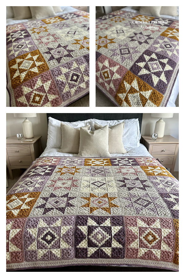 Quiet Sky Throw Blanket Crochet Pattern