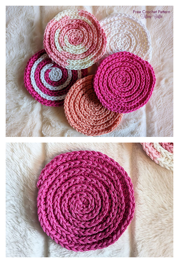 Easy Swirl Coaster Free Crochet Pattern
