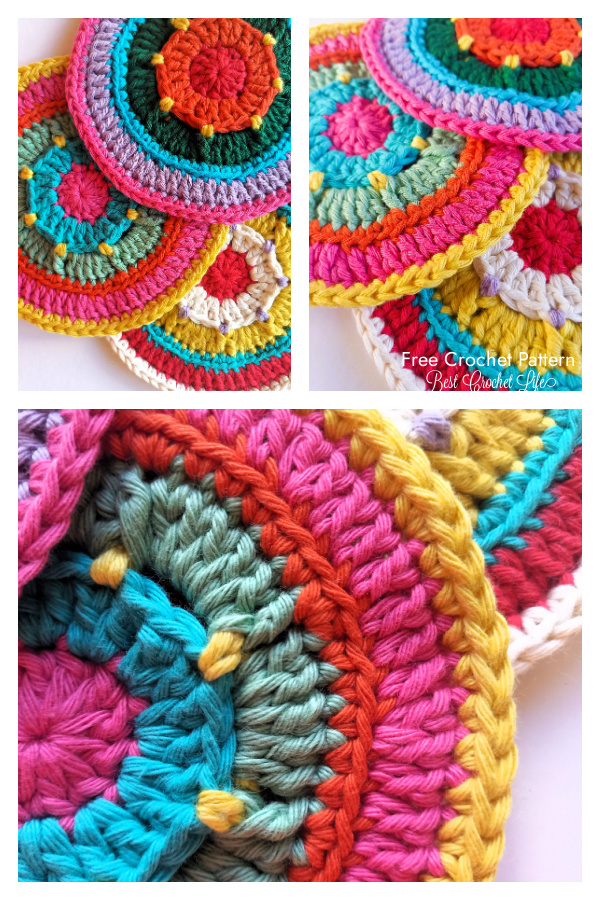 Daybreak Coaster Free Crochet Pattern