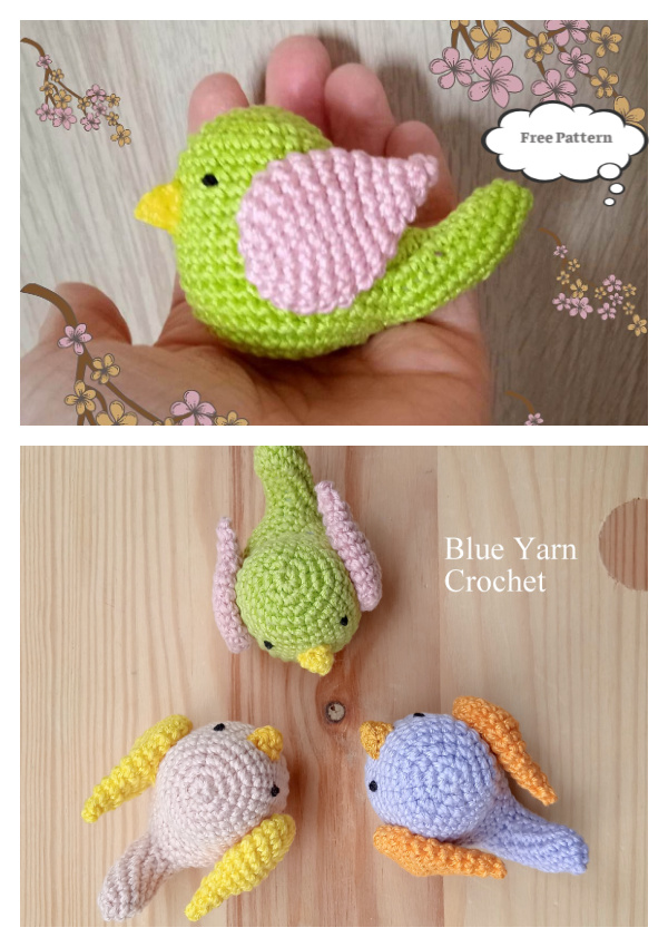 Crochet Little Spring Bird Amigurumi Free Pattern