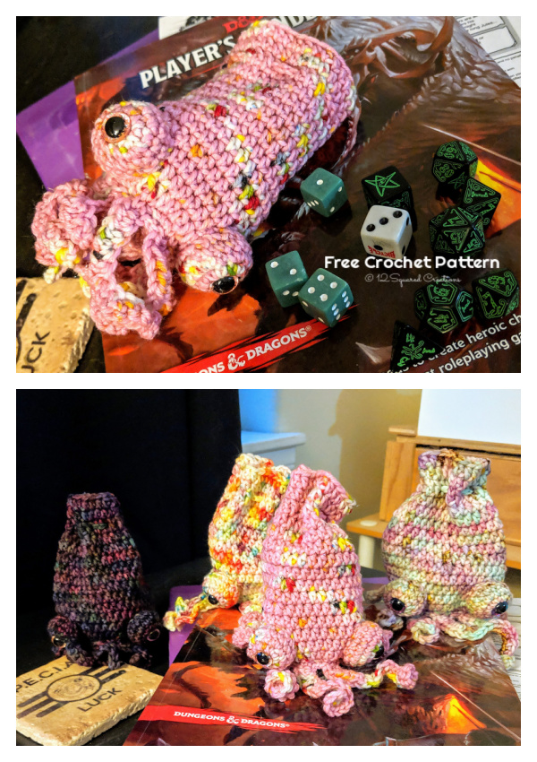 Squid Dice Bag Free Crochet Pattern