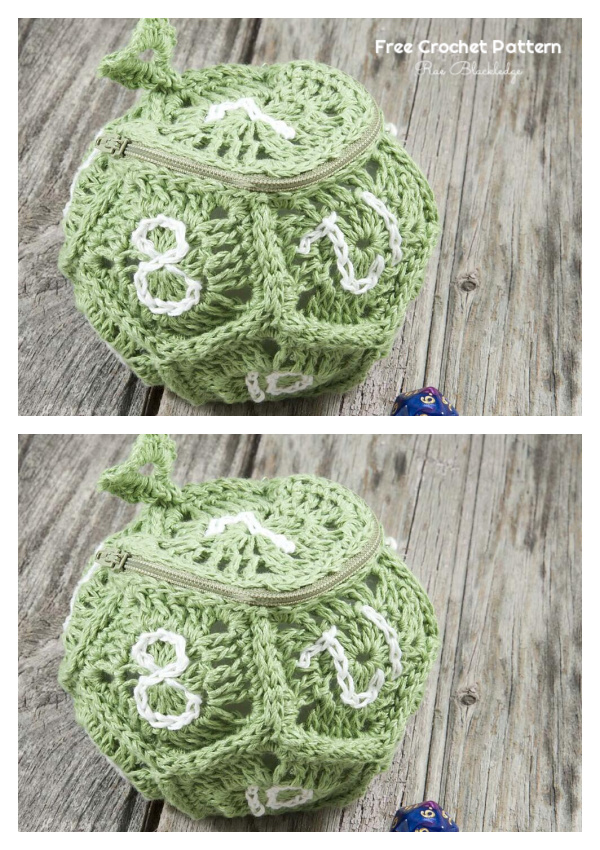 D12 Dice Bag Free Crochet Pattern