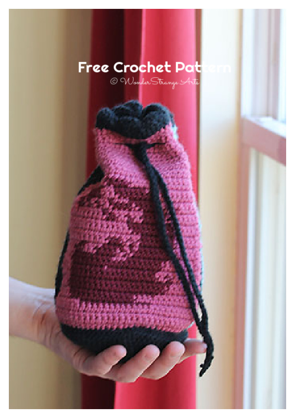 Magic the Gathering Dice Bag Free Crochet Pattern