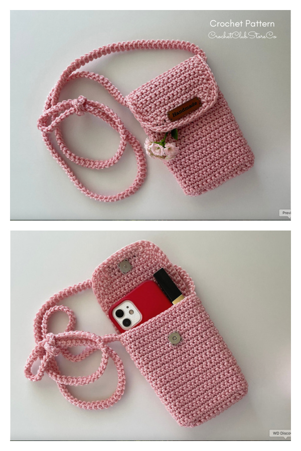 Phone&nbsp;Summer Shoulder Messenger Bag Crochet Pattern