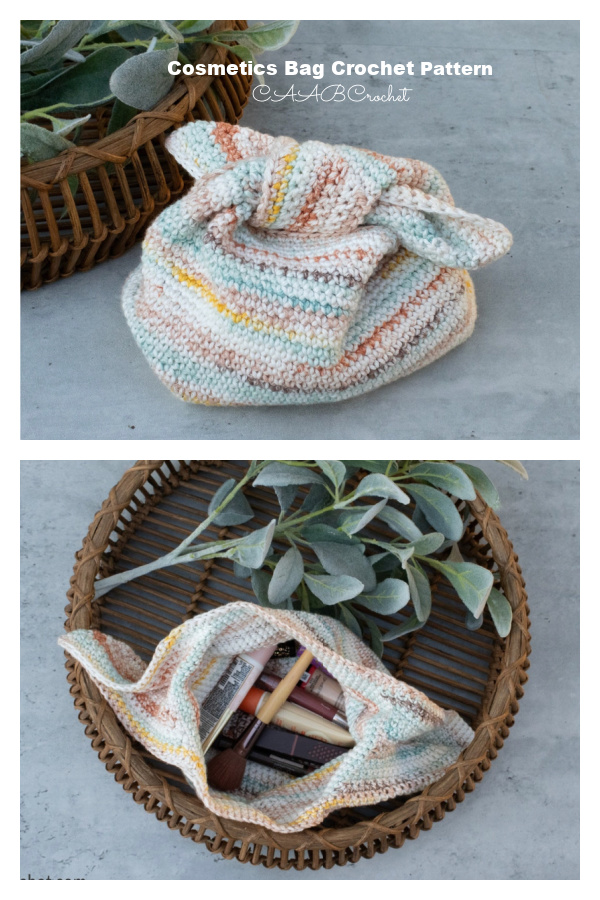 Cosmetics Bag with handles&nbsp;Crochet Pattern