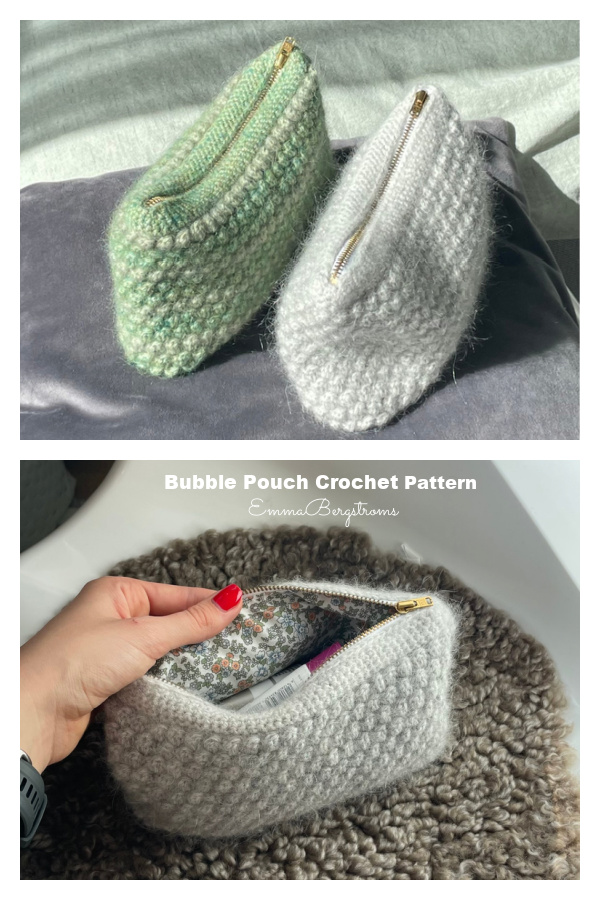 Bubble Makeup Pouch Bag&nbsp;Crochet Pattern