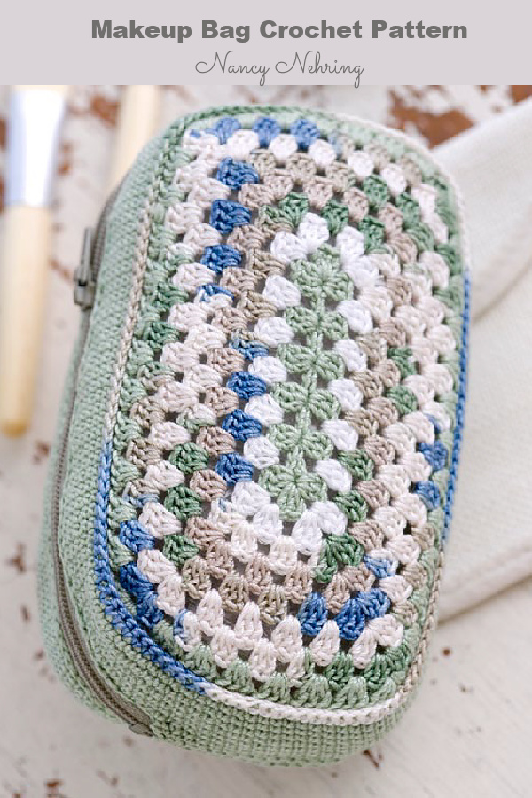 Granny Stitch Rectangle Makeup Pouch Bag&nbsp;Crochet Pattern