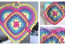 Granny Square Heart Potholder Free Crochet Patterns Granny Square Heart Potholder Free Crochet Patterns