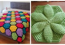3D Flower Hexagon Blanket Free Crochet Pattern + Video 3D Flower Hexagon Blanket Free Crochet Pattern + Video